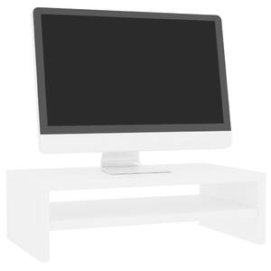 Suport monitor, alb, 42x24x13 cm, lemn prelucrat