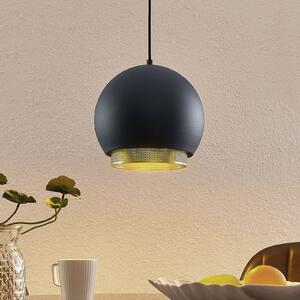 Lucande Sivanel lampă suspendată, un bec, 25 cm, reglabil, Negru, Camera de zi / sufragerie, Metal, Design