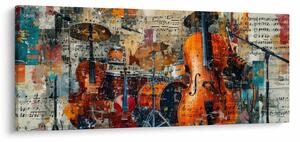 Tablou - Instrumente muzicale (120x50 cm)