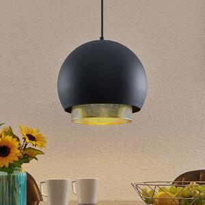 Lucande Sivanel lampă suspendată, un bec, 30 cm, reglabil, Negru, Camera de zi / sufragerie, Metal, Design