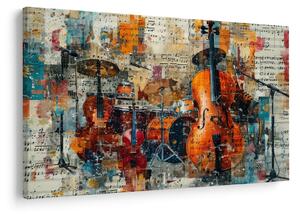 Tablou - Instrumente muzicale (90x60 cm)