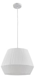 Lustră Pendul Lindby, Vitore, reglabil, Alb, Camera de zi, Țesătură / Textil, Scandinavă
