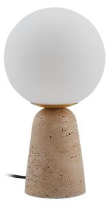 Lampă de masă Lindby, Kirstan, Alb, Camera de zi, Sticlă, Modern