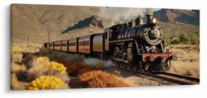 Tablou - Locomotivă cu aburi (120x50 cm)