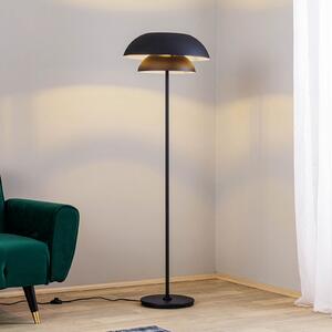 Lucande lampadar Kellina, 151 cm, negru, metal, E27, Negru, Camera de zi / sufragerie, Metal, Design