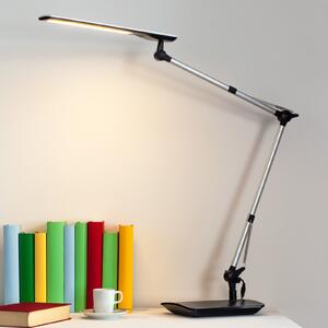 Lindby LED lampă de birou Felipe, negru, bază cu clemă, reglabil, Metalic, Studiu / Birou, Metal, Modern, Corpuri de iluminat cu clemă / cu fișă