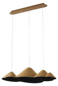 Lustră Pendul Lucande, Beutlin, reglabil, Verde, Sala de mese, Țesătură / Textil, Modern