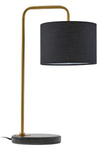 Lampă de masă Lindby, Hillary, Negru, Camera de zi, Țesătură / Textil, Scandinavă