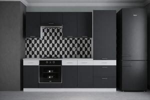 Bucatarie Nuria 2.4m AlbAntracit