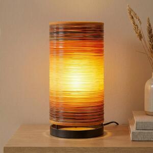 Woru Julie lampă de masă înfășurată cu fire, portocaliu, Portocaliu, Camera de zi / sufragerie, Țesătură / Textil, Design