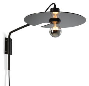 Wever & Ducré Lighting WEVER DUCRÉ Mirro 1.0 de perete cu braț negru/cromatic, reglabil, Negru, Camera de zi / sufragerie, Metal, Modern