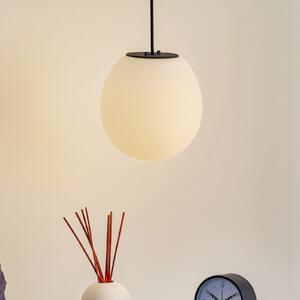 Wever & Ducré Lighting WEVER DUCRÉ Dro 2.0 Pendulum 19,5 cm negru/alb, reglabil, Alb, Camera de zi / sufragerie, Sticlă, Modern, glob