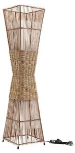 Lampadar Lindby, Jacinto, Lemn, Camera de zi, Bamboo, Boho