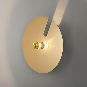Wever & Ducré Lighting WEVER & DUCRÉ Mirro 2.0 perete45cm negru / auriu, reglabil, Auriu / Alamă, Camera de zi / sufragerie, Metal, Modern