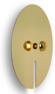 Wever & Ducré Lighting WEVER & DUCRÉ Mirro 3.0 perete 75cm negru / auriu, reglabil, Auriu / Alamă, Camera de zi / sufragerie, Metal, Modern