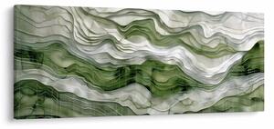 Tablou - Undele verzi și albe (120x50 cm)