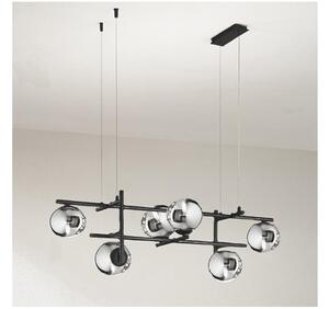 Ondaluce - lustră pe cablu JEWEL 6xE14/10W/230V negru/negru fumuriu