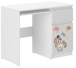 Birou pentru copii cu unicorn curcubeu 77x50x96 cm