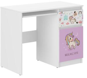 Birou pentru copii cu unicorn roz 77x50x96 cm