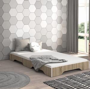 Pat pentru copii SIMPI 140 × 70 cm cu decor stejar sonoma