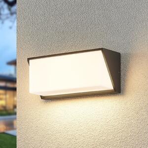 Lindby LED lampă de perete pentru exterior Malim, 25 cm, antracit, IP65, Negru, Metal, Modern