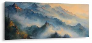 Tablou - Peisaj montan pictat (120x50 cm)