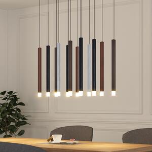 Lucande lampă suspendată LED Stoika, 80cm, 16 lumini, unghiulară, reglabil, Multicolor, Camera de zi / sufragerie, Plastic, Modern