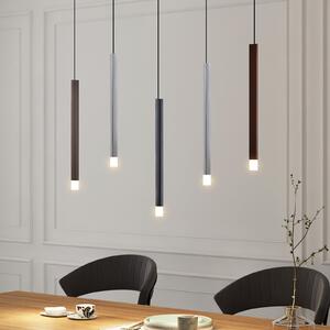 Lucande Lampă suspendată LED Stoika, 88 cm, 5 becuri, metal, reglabil, Multicolor, Camera de zi / sufragerie, Metal, Modern