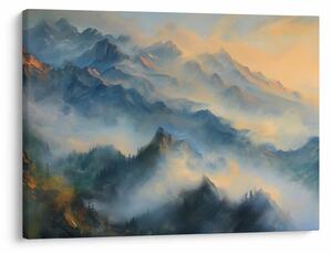 Tablou - Peisaj montan pictat (70x50 cm)