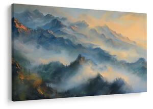Tablou - Peisaj montan pictat (90x60 cm)