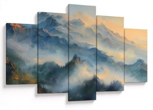 Tablou - Peisaj montan pictat (150x105 cm)
