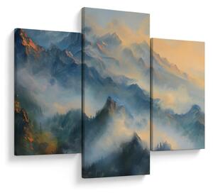 Tablou - Peisaj montan pictat (90x60 cm)