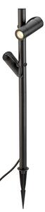 Helia Slim Pole 2 Spoturi Exterior w/Spike IP65 Black