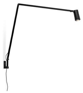 Lampă de perete Nemo Lighting, reglabil, Negru, Studiu / Birou, Aluminiu