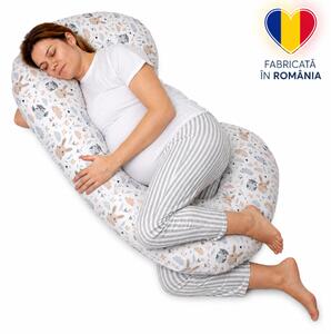 Perna gravide forma C si perna alaptare Kidizi Casia, husa detasabila, fermitate ajustabila, bumbac Oeko-Tex