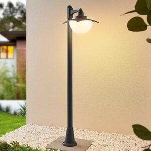 Lindby Elinda bornă luminoasă, 1 bec, reglabil, Negru, Metal, Casă de țară / Rustic