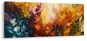 Tablou - pictură abstractă de flori (120x50 cm)