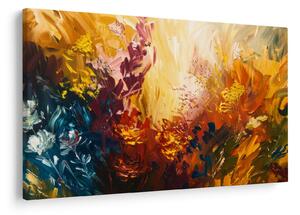 Tablou - pictură abstractă de flori (90x60 cm)