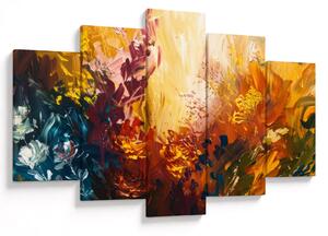 Tablou - pictură abstractă de flori (150x105 cm)