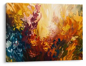 Tablou - pictură abstractă de flori (70x50 cm)