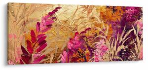 Tablou - Pictură abstractă de flori II. (120x50 cm)