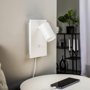 Arcchio Spot Brinja, alb, metal, USB-C, comutator, GU10, reglabil, Alb, Hol, Aluminiu, Modern