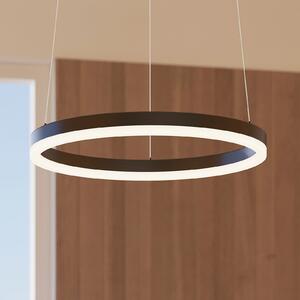 Arcchio Lampă suspendată LED Albiona, negru, 1 inel, Ø 40 cm, reglabil, Negru, Bucătărie, Metal, Modern