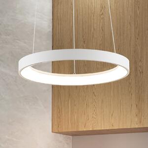 Arcchio Lampă suspendată LED Vivy, Ø 38 cm, alb, metal, reglabil, Alb, Bucătărie, Metal, Modern