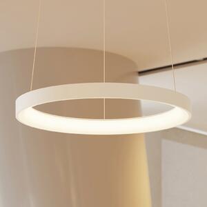 Arcchio Lampă suspendată LED Vivy, Ø 58 cm, alb, metal, reglabil, Alb, Bucătărie, Metal, Modern