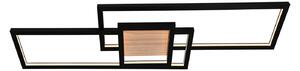 Plafoniere Lindby, Emiljan, reglabil, Negru, Camera de zi, Metal, Modern