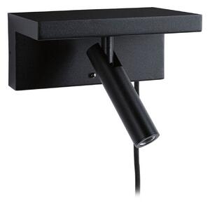 Lampă de perete Paulmann, Negru, dormitor, Metal