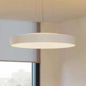 Arcchio Lampă suspendată LED Vanida, alb, Ø 60 cm, sus/jos, reglabil, Alb, Bucătărie, Metal, Modern