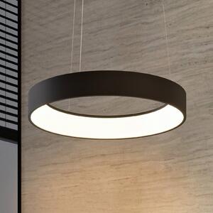 Arcchio Lampă suspendată LED Aleksi, Ø 60 cm, negru, metal, CCT, reglabil, Negru, Bucătărie, Metal, Modern
