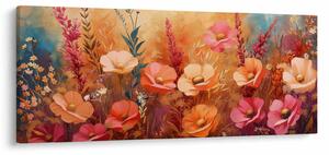 Tablou - Flori de pajiște, pictură (120x50 cm)